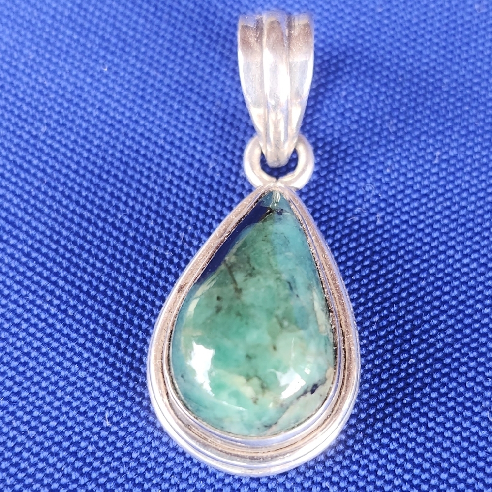 Sterling Silver Ruby Zoisite Gemstone Pendant - image 4